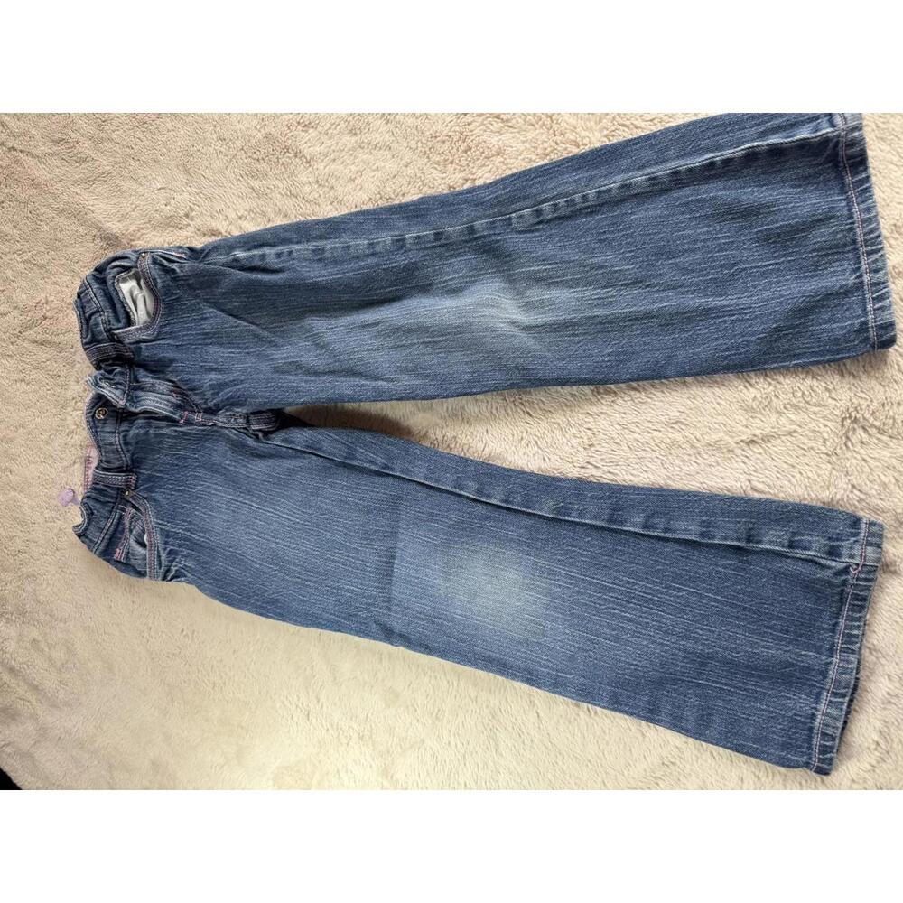 Levi's Girls'‎ Denim Jeans Size 6X with Pink Embroidery